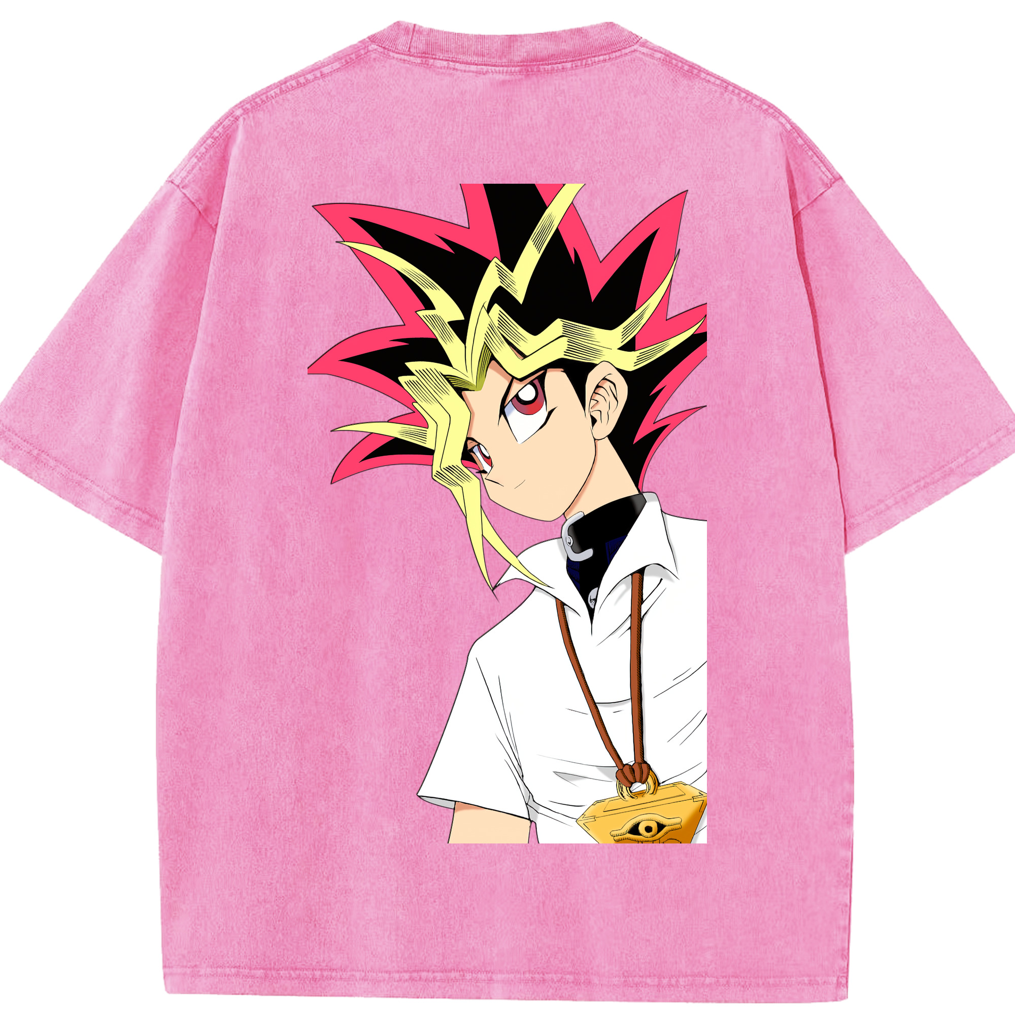 （画像用） 遊☆戯☆王 Yu-Gi-Oh! 綿100% ヴィンテージ風 半袖Tシャツ（背面プリント）